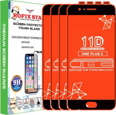 Rofix star Edge To Edge Tempered Glass for OnePlus 5(Pack of 4)