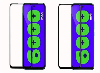 NIMMIKA ENTERPRISES Edge To Edge Tempered Glass for Infinix Hot 12 Play(Comprehensive protection | High-quality material | Multi-layered coating | Clear and smooth surface | Thin and lightweight | Easy to install)(Pack of 2)