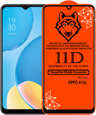 DeepzHub Edge To Edge Tempered Glass for OPPO A15S(Pack of 1)