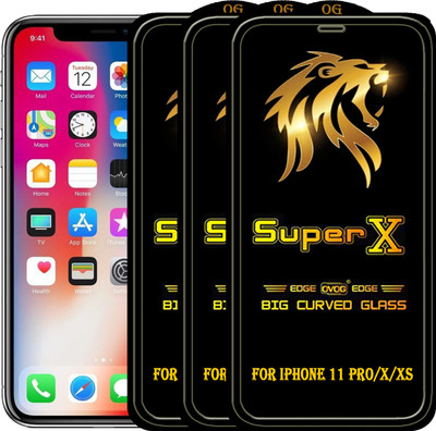 PFOAM Edge To Edge Tempered Glass for Apple iPhone XS(Pack of 3)