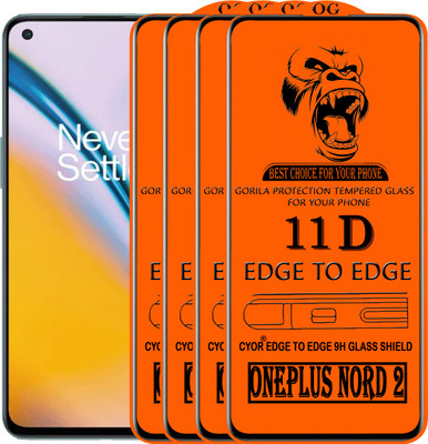 CYOR Edge To Edge Tempered Glass for ONEPLUS NORD 2(Pack of 4)