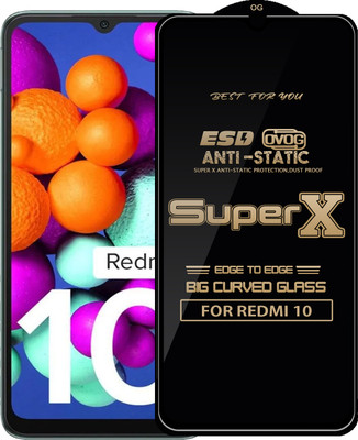 Qyist Edge To Edge Tempered Glass for REDMI 10(Pack of 1)