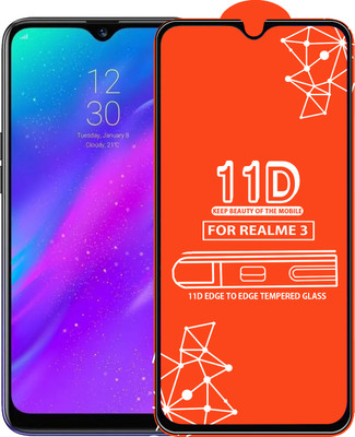 Qyist Edge To Edge Tempered Glass for Realme 3(Pack of 1)