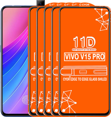 CYOR Edge To Edge Tempered Glass for VIVO V15 PRO(Pack of 5)