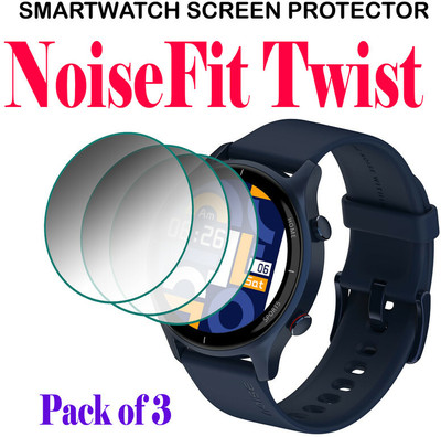 hirdesh Edge To Edge Tempered Glass for NoiseFit Twist(Pack of 3)