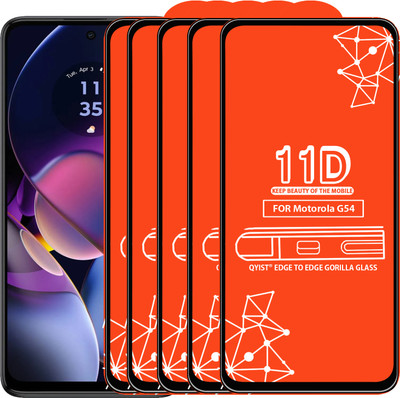 Qyist Edge To Edge Tempered Glass for Motorola G54(Pack of 5)