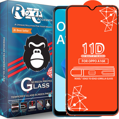 Roxel Edge To Edge Tempered Glass for Oppo A16K(Pack of 1)