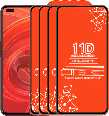 Roxel Edge To Edge Tempered Glass for Realme X50 Pro(Pack of 4)