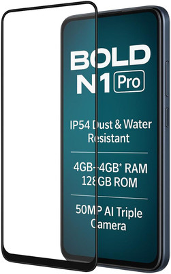 EITANSHA CREATION Edge To Edge Tempered Glass for Lava Bold N1 Pro(Pack of 1)