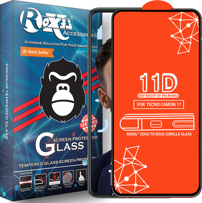 Roxel Edge To Edge Tempered Glass for Tecno Camon 17(Pack of 1)