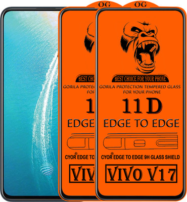 CYOR Edge To Edge Tempered Glass for VIVO V17(Pack of 2)
