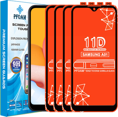 PFOAM Edge To Edge Tempered Glass for SAMSUNG GALAXY A01(Pack of 4)
