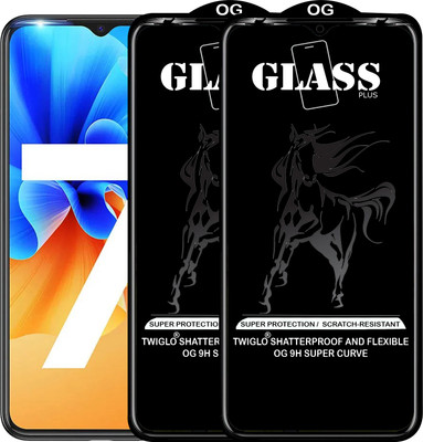 TWIGLO Edge To Edge Tempered Glass for TECNO SPARK 7(Pack of 2)