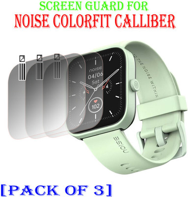 YCHROZE Edge To Edge Tempered Glass for Noise ColorFit Caliber(Pack of 3)