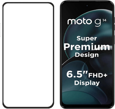 SPRITZEN Edge To Edge Tempered Glass for Motorola G14(Pack of 1)