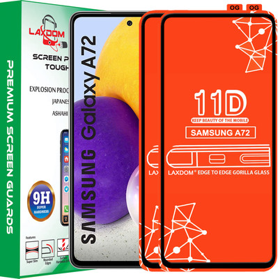 Laxdom Edge To Edge Tempered Glass for SAMSUNG GALAXY A72(Pack of 2)