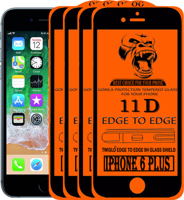 TWIGLO Edge To Edge Tempered Glass for Apple iPhone 6 Plus(Pack of 4)