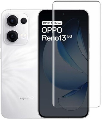 SKmobile Edge To Edge Tempered Glass for Tempered Glass for Oppo Reno 13 5G Screen Protector, Premium 3D Curved Edge Guard Film, Edge to Edge Full Screen(Pack of 1)