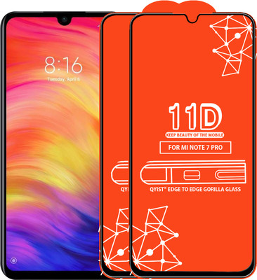 Qyist Edge To Edge Tempered Glass for Redmi Note 7 Pro(Pack of 2)