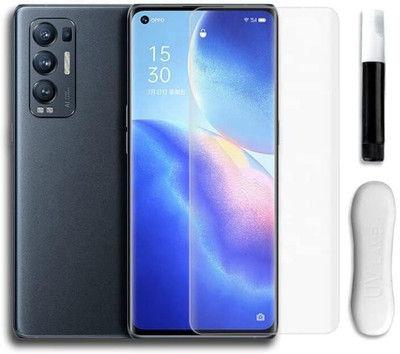 Bulkwala Edge To Edge Tempered Glass for Premium Tempered Glass Design for Oppo Reno 6 Pro 5G, Premium Tempered Glass Design for Oppo Reno 6 Pro 5G Advanced Border Less Full Edge to Edge UV Screen Protector and Easy Installation Kit-(Pack of 1)(Pack of 1)
