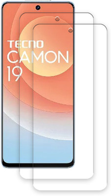 SOMTONE Edge To Edge Tempered Glass for Tecno Camon 19 TEMPERED GUARD FRONTP2(Pack of 2)