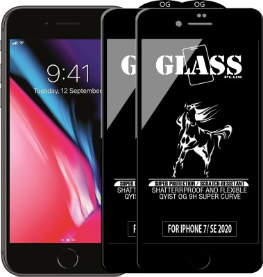 Qyist Edge To Edge Tempered Glass for Apple iPhone 7(Pack of 2)