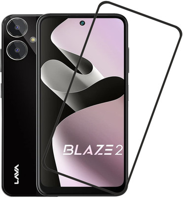 NKCASE Edge To Edge Tempered Glass for Lava Blaze 2(Pack of 1)