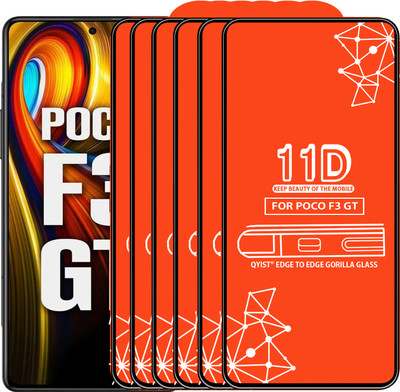 Qyist Edge To Edge Tempered Glass for Poco F3 Gt 5G(Pack of 6)
