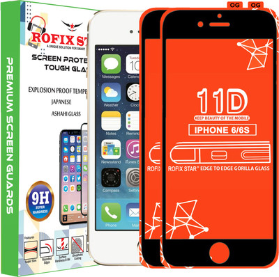 Rofix star Edge To Edge Tempered Glass for Apple iPhone 6(Pack of 2)