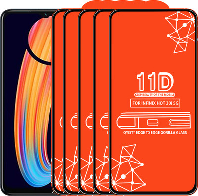 Qyist Edge To Edge Tempered Glass for Infinix Hot 30I 5G(Pack of 5)