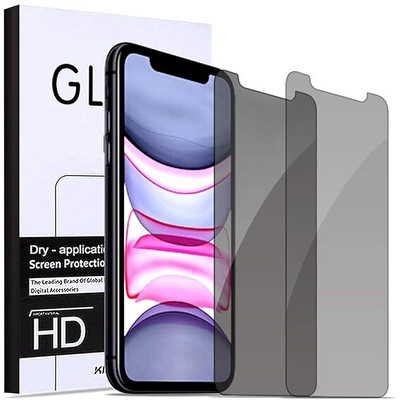 KRISHNA ACCEORIES Edge To Edge Tempered Glass for Apple iPhone XR, Apple iPhone 11(Pack of 2)