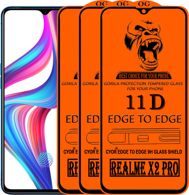 CYOR Edge To Edge Tempered Glass for Realme X2 Pro(Pack of 3)