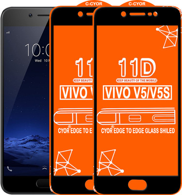 CYOR Edge To Edge Tempered Glass for Vivo V5(Pack of 2)