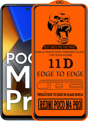 TWIGLO Edge To Edge Tempered Glass for REDMI POCO M4 PRO 4G(Pack of 1)