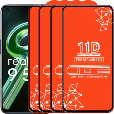 Qyist Edge To Edge Tempered Glass for Realme 9 5G(Pack of 4)