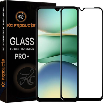 KC PRODUCTS Edge To Edge Tempered Glass for Redmi A5 ( 4G ), Mi A5, 5g with Easy Self Installation Kit(Pack of 1)
