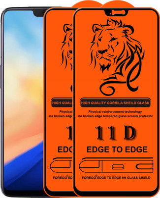 Forego Edge To Edge Tempered Glass for OnePlus 6(Pack of 2)
