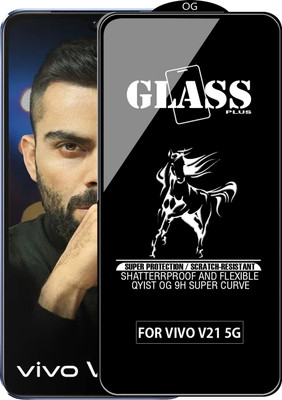 Qyist Edge To Edge Tempered Glass for VIVO V21 5G(Pack of 1)