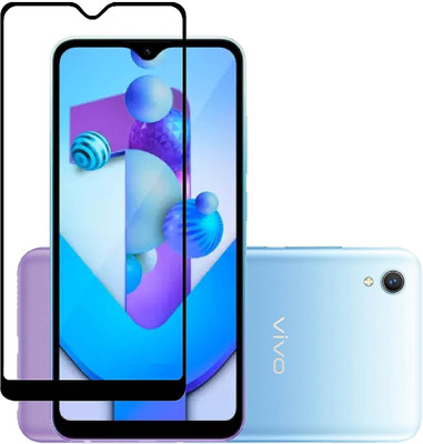 Evett Edge To Edge Tempered Glass for Vivo Y1s (HD Clarity)(Pack of 2)