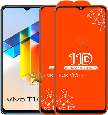 SEVEN7STAR Edge To Edge Tempered Glass for VIVO T1 5G(Pack of 2)