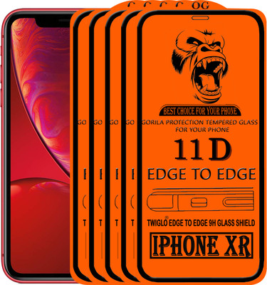 TWIGLO Edge To Edge Tempered Glass for Apple iPhone XR(Pack of 5)