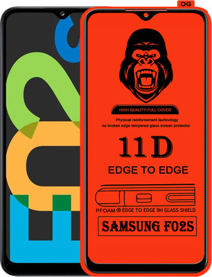 Laxdom Edge To Edge Tempered Glass for SAMSUNG GALAXY F02S(Pack of 1)