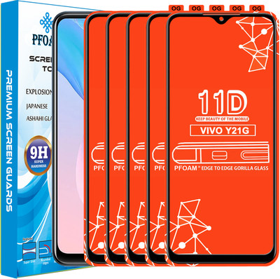 PFOAM Edge To Edge Tempered Glass for VIVO Y21G(Pack of 5)