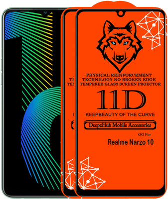 DeepzHub Edge To Edge Tempered Glass for Realme Narzo 10(Pack of 2)