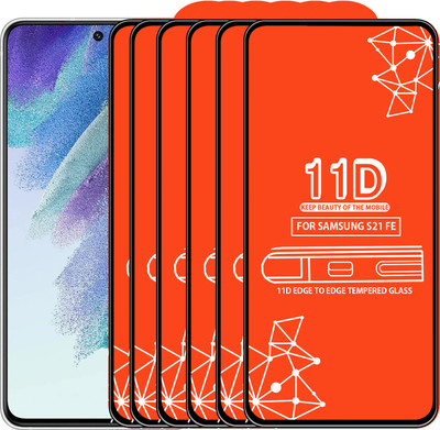 Qyist Edge To Edge Tempered Glass for Samsung Galaxy S21 Fe(Pack of 6)