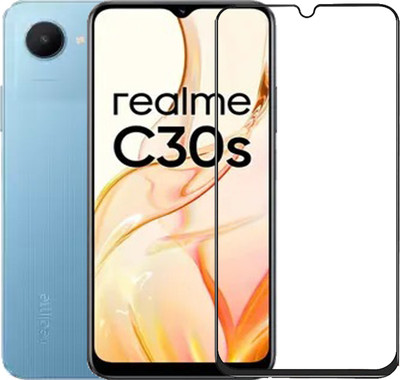 NKCASE Edge To Edge Tempered Glass for Realme C30s(Pack of 1)