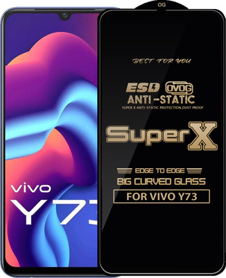 Qyist Edge To Edge Tempered Glass for Vivo Y73(Pack of 1)