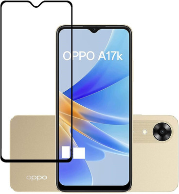 NIMMIKA ENTERPRISES Edge To Edge Tempered Glass for Oppo A17k(Premium Tempered Glass | Edge-to-Edge Coverage | Full Coverage | Ultra-Thin Design | Oleophobic Coating | Case-Friendly Design | Crystal Clear Display | Residue-Free Removal)(Pack of 1)