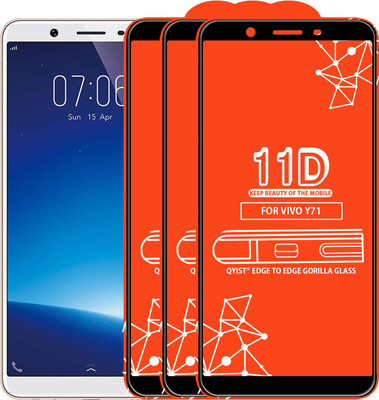 Qyist Edge To Edge Tempered Glass for VIVO Y71(Pack of 3)