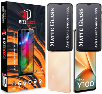 BizzBoxx Edge To Edge Tempered Glass for vivo Y100 5G, Matte finish(Pack of 2)